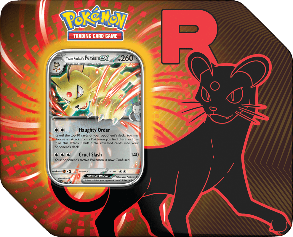 POKEMON TEAM ROCKET TIN - PERSIAN EX (PRE - ORDER) - GamesLand Canada