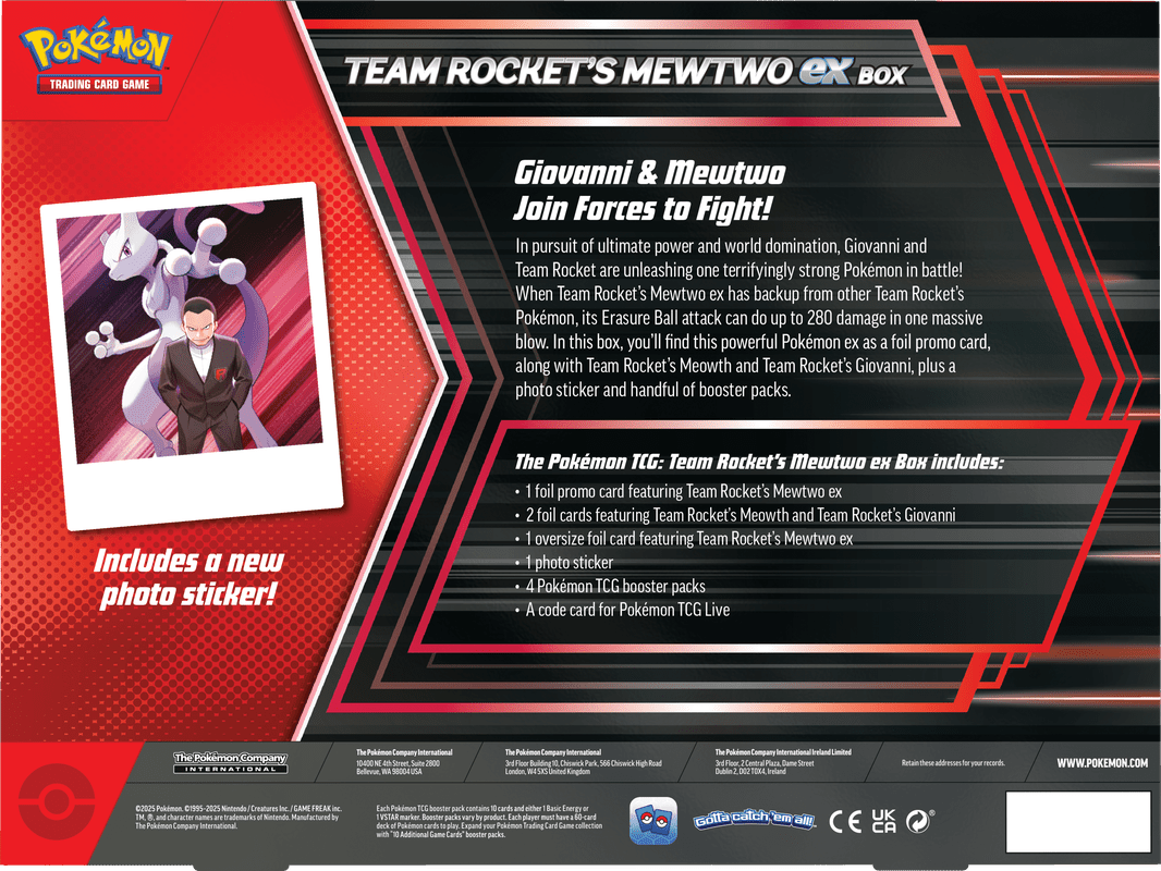 POKEMON TEAM ROCKET’S MEWTWO EX BOX - GamesLand Canada