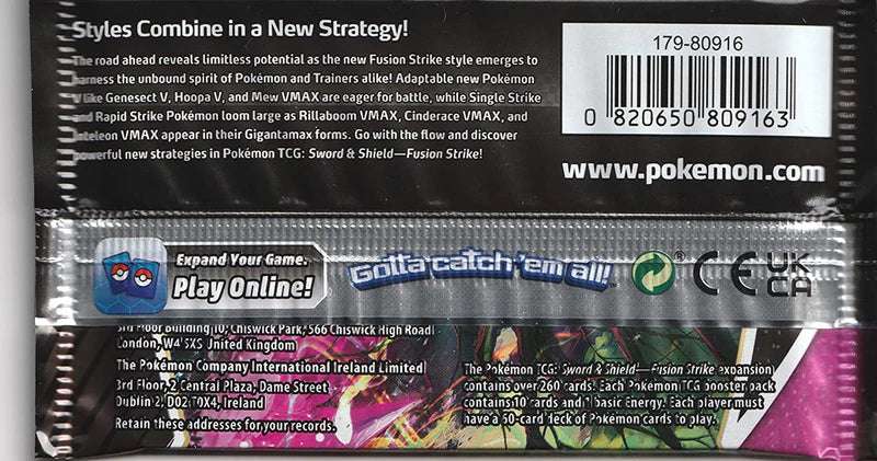Pokemon TCG: Sword & Shield Fusion Strike Booster Pack