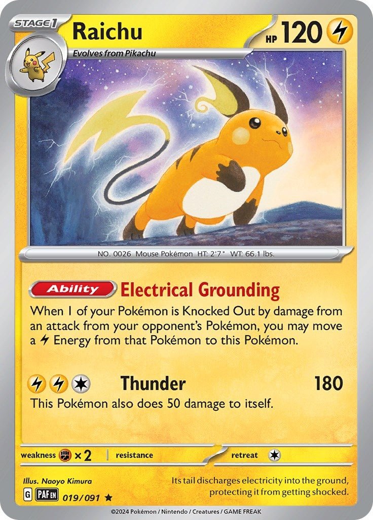 Raichu (019/091) (SV: Paldean Fates) (PAF) - GamesLand Canada