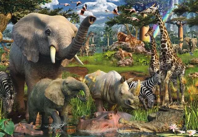 Ravensburger: Jigsaw Puzzle At the Waterhole - 18000 Pieces Puzzle - GamesLand Canada