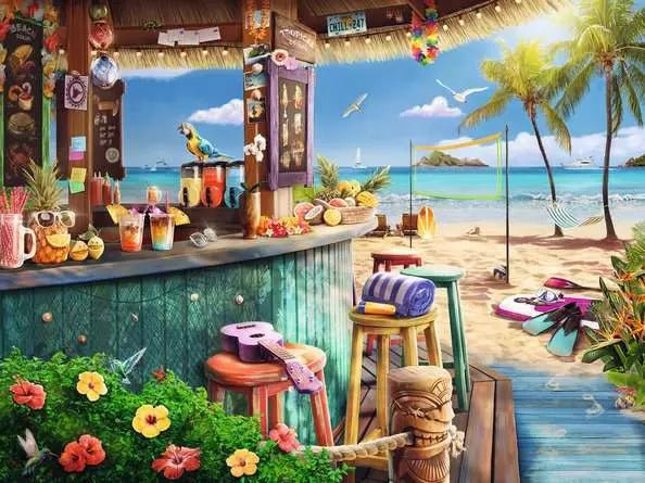 Ravensburger: Jigsaw Puzzle Beach Bar Breezes - 1500 Pieces Puzzle - GamesLand Canada