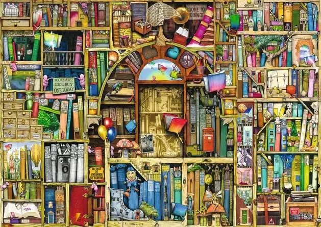 Ravensburger: Jigsaw Puzzle Bizarre Bookshop 2 - 1000 Pieces Puzzle - GamesLand Canada