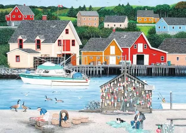 Ravensburger: Jigsaw Puzzle Canadian Collection: Fisherman's Cove - 1000 Pieces Puzzle - GamesLand Canada