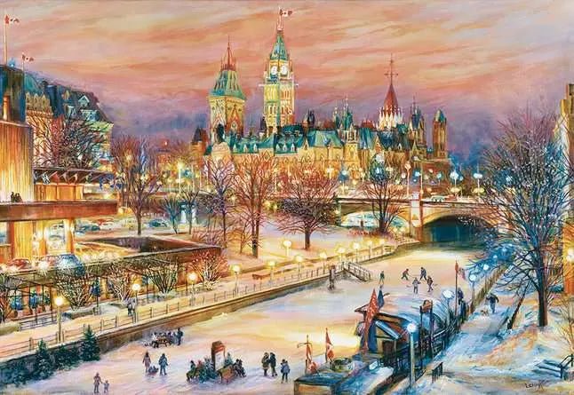 Ravensburger: Jigsaw Puzzle Canadian Collection: Ottawa Winterlude Festival - 1000 Pieces Puzzle - GamesLand Canada