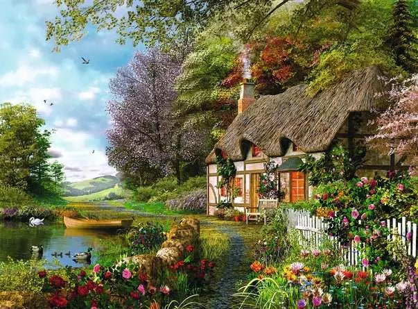 Ravensburger: Jigsaw Puzzle Country Cottage - 1500 Pieces Puzzle - GamesLand Canada