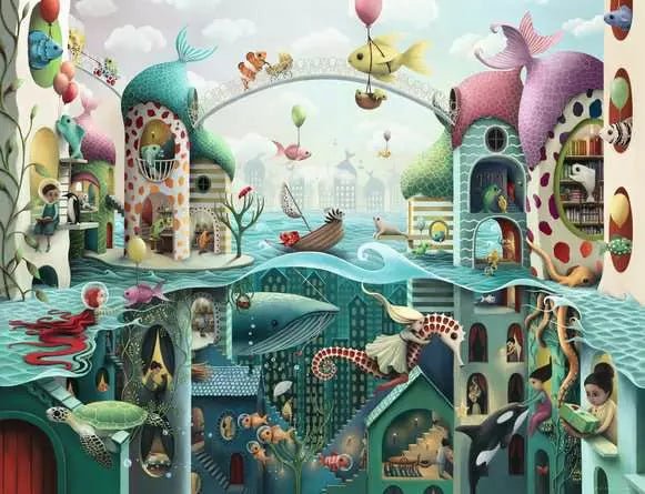 Ravensburger: Jigsaw Puzzle Demelsa Haughton: If Fish Could Walk - 2000 Pieces Puzzle - GamesLand Canada