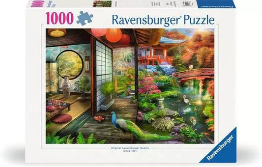 Ravensburger: Jigsaw Puzzle Kyoto Japanese Garden Teahouse - 1000 Pieces Puzzle - GamesLand Canada