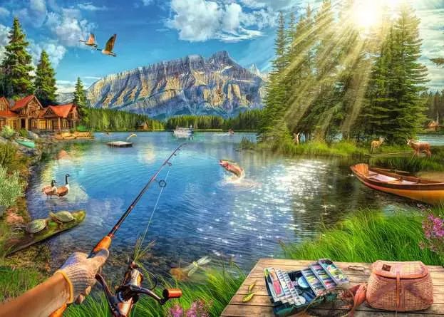 Ravensburger: Jigsaw Puzzle Life at the Lake - 1000 Pieces Puzzle - GamesLand Canada
