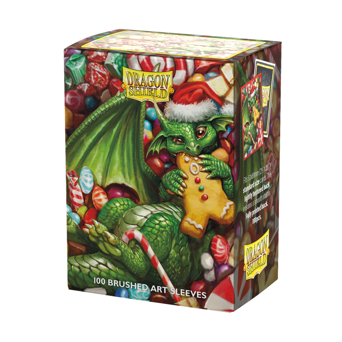 DRAGON SHIELD SLEEVES BRUSHED ART CHRISTMAS 100CT
