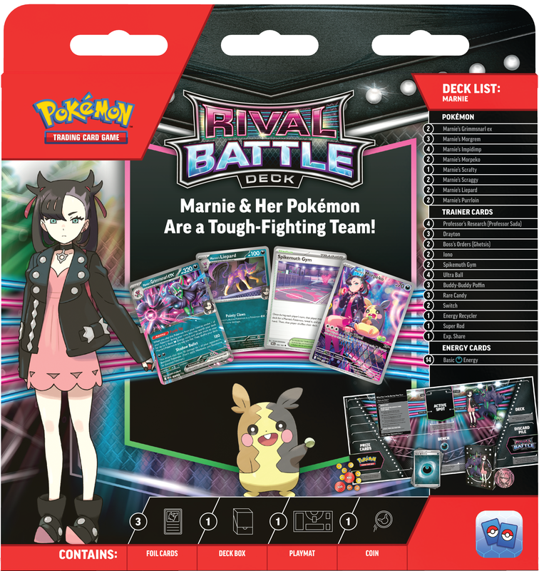 POKEMON RIVAL BATTLE DECKS MARNIE/STEVEN (Pre-Order) - 1 Random Deck