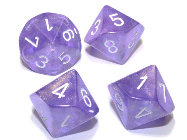 CHESSEX BOREALIS 10D10 PURPLE/WHITE LUMINARY