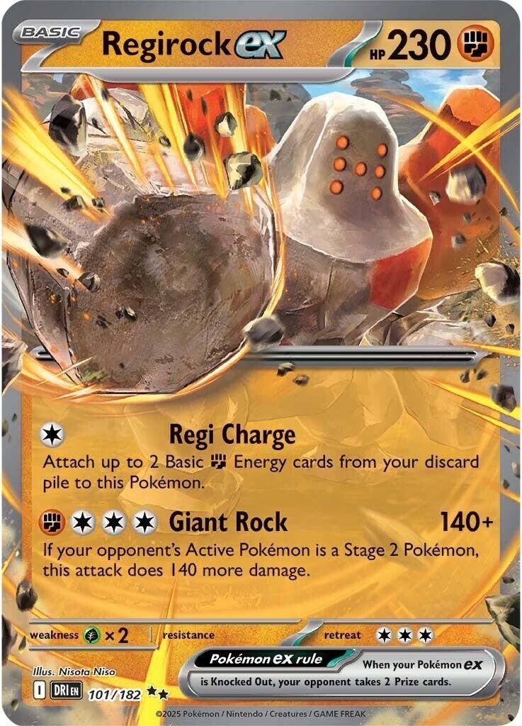 Regirock ex (101/182) (SV10: Destined Rivals) (DRI) - GamesLand Canada