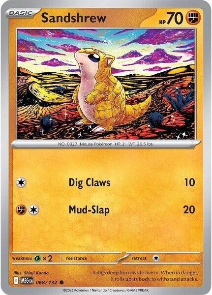 Sandshrew (068/132) (ME01: Mega Evolution) (MEG) - GamesLand Canada