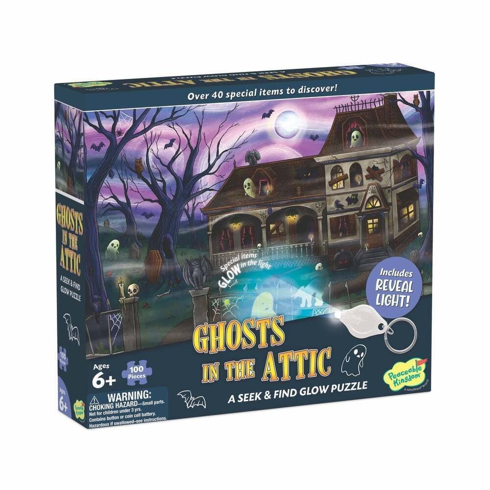 SEEK & FIND GLOW PUZZLE: GHOST IN ATTIC - GamesLand Canada