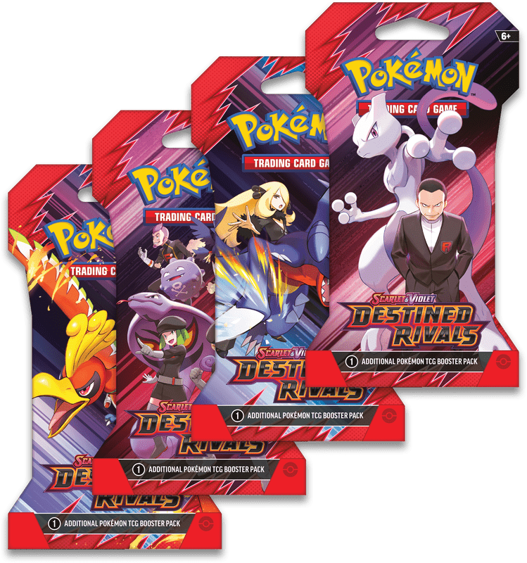 SLEEVED POKEMON SV10 DESTINED RIVALS PACK - 1 RANDOM PACK - GamesLand Canada