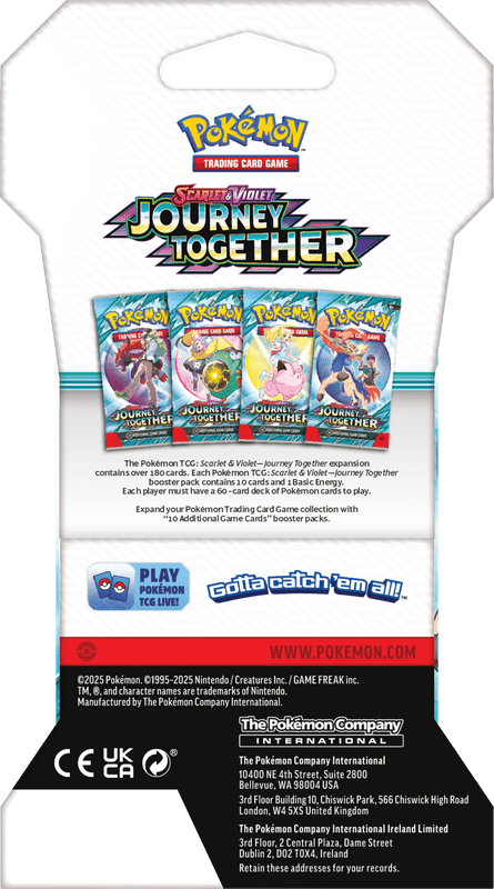 SLEEVED POKEMON SV9 JOURNEY TOGETHER PACK (1 RANDOM PACK) - GamesLand Canada
