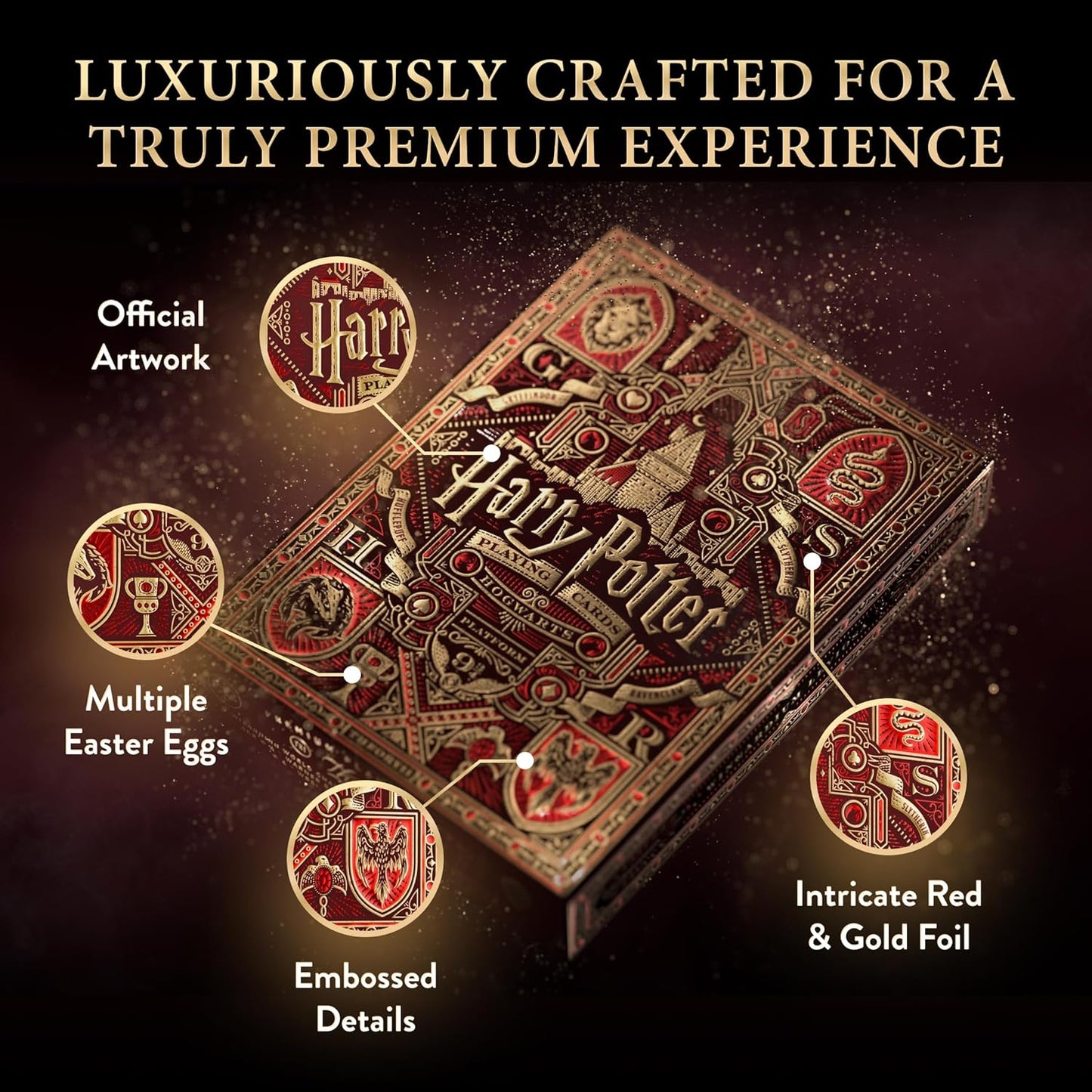 Theory 11 Harry Potter Playing Cards - Red - GamesLand Canada