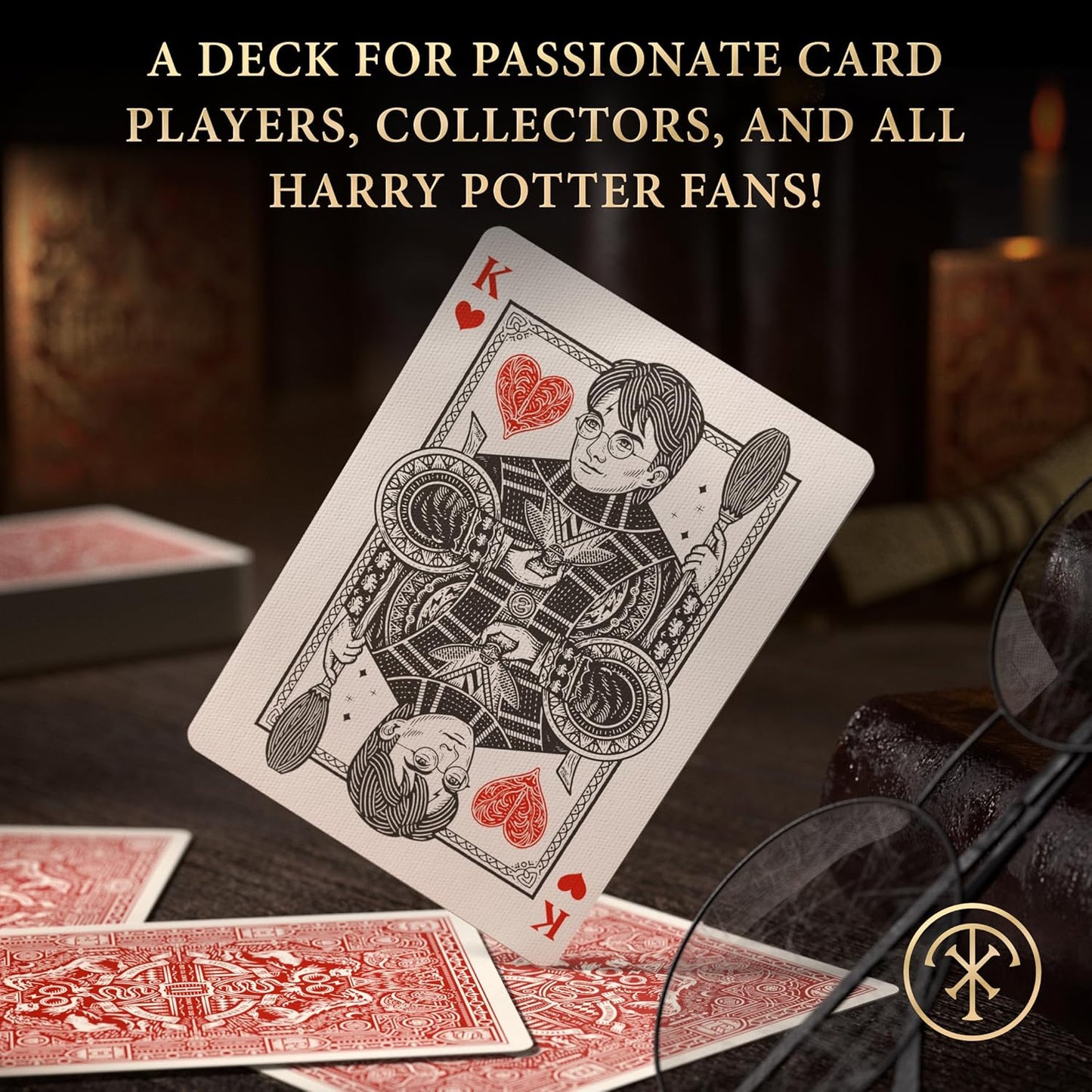 Theory 11 Harry Potter Playing Cards - Red - GamesLand Canada