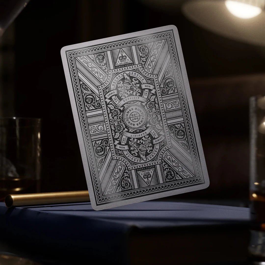 Theory 11 James Bond Playing Cards - Silver - GamesLand Canada