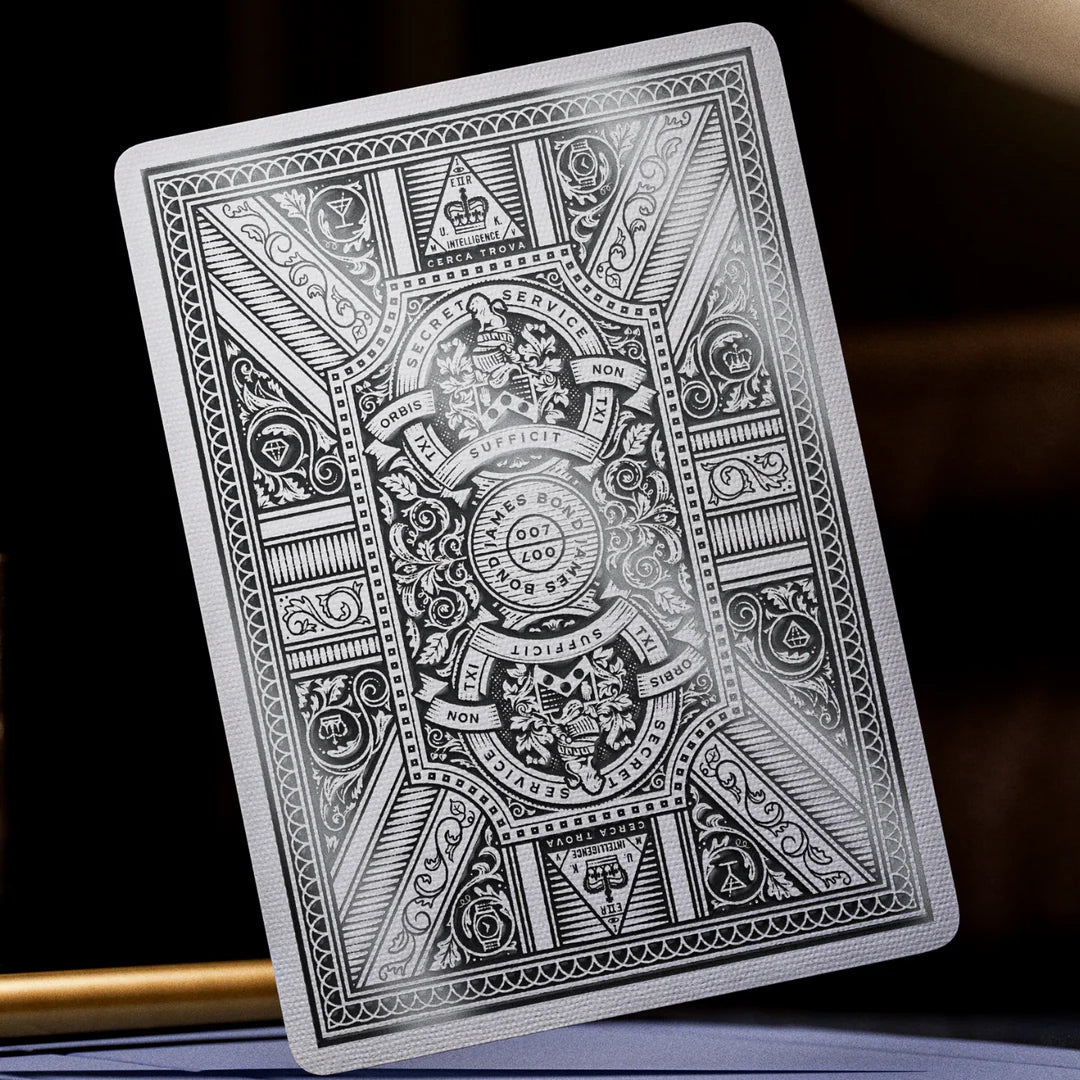 Theory 11 James Bond Playing Cards - Silver - GamesLand Canada