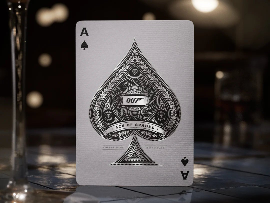 Theory 11 James Bond Playing Cards - Silver - GamesLand Canada