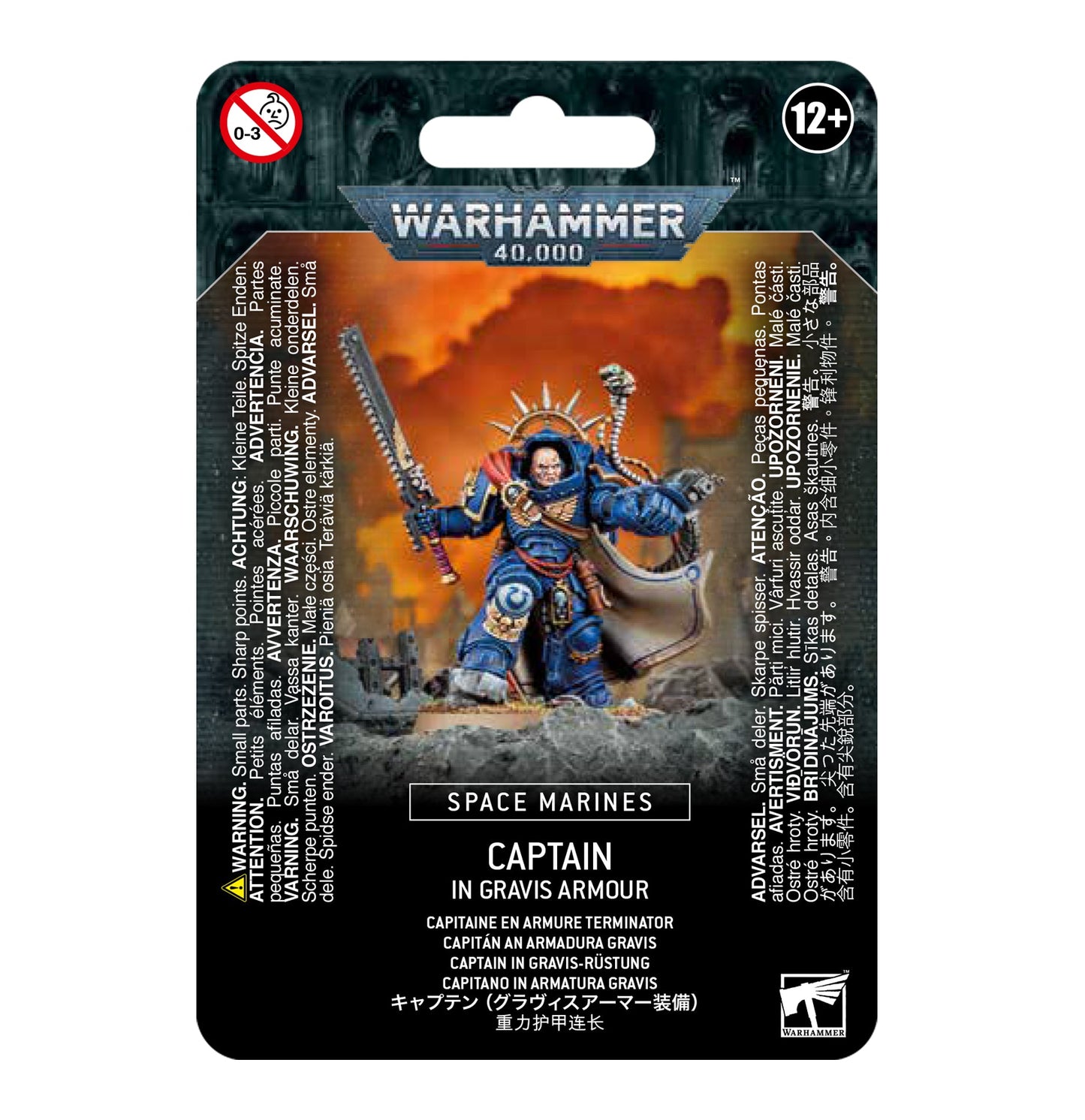 Warhammer 40000: SPACE MARINES CAPTAIN IN GRAVIS ARMOUR - GamesLand Canada