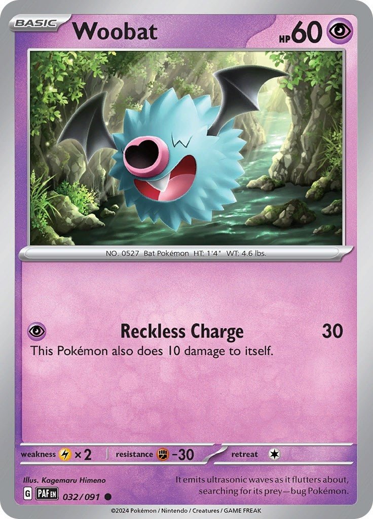 Woobat (032/091) (SV: Paldean Fates) (PAF) - GamesLand Canada