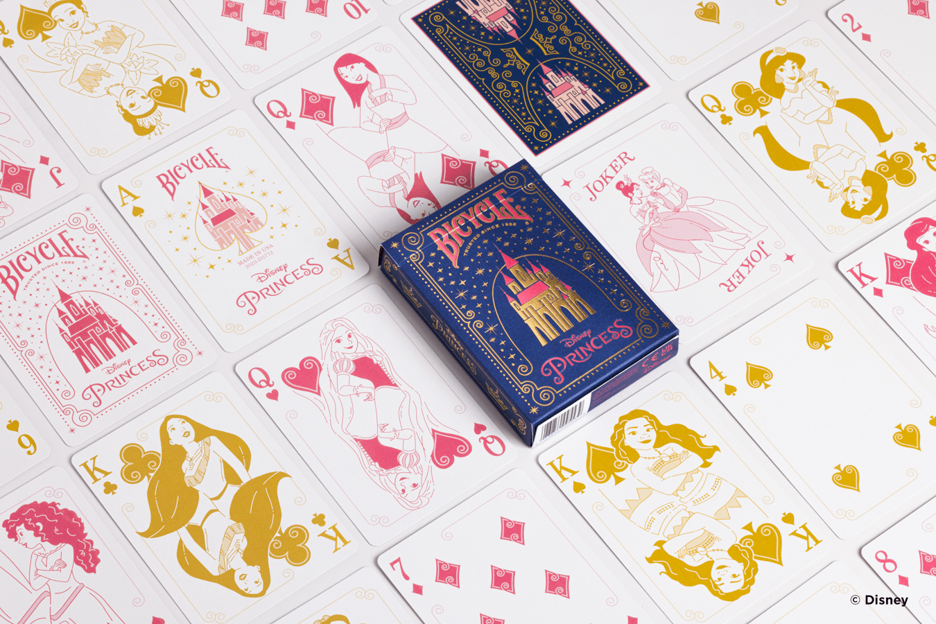 BICYCLE Disney Princess Inspired Playing Cards - Navy