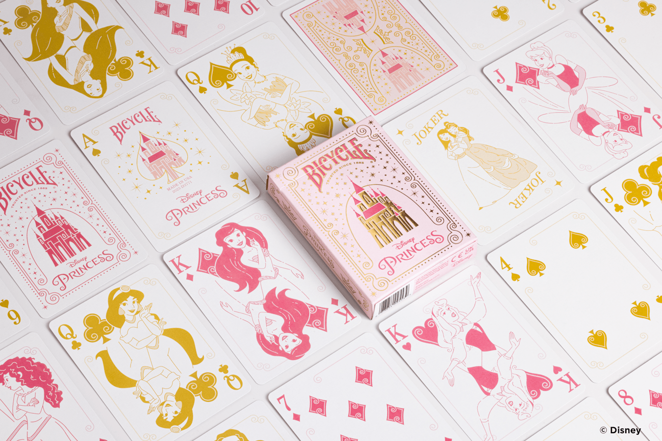 BICYCLE Disney Princess Inspired Playing Cards - Pink