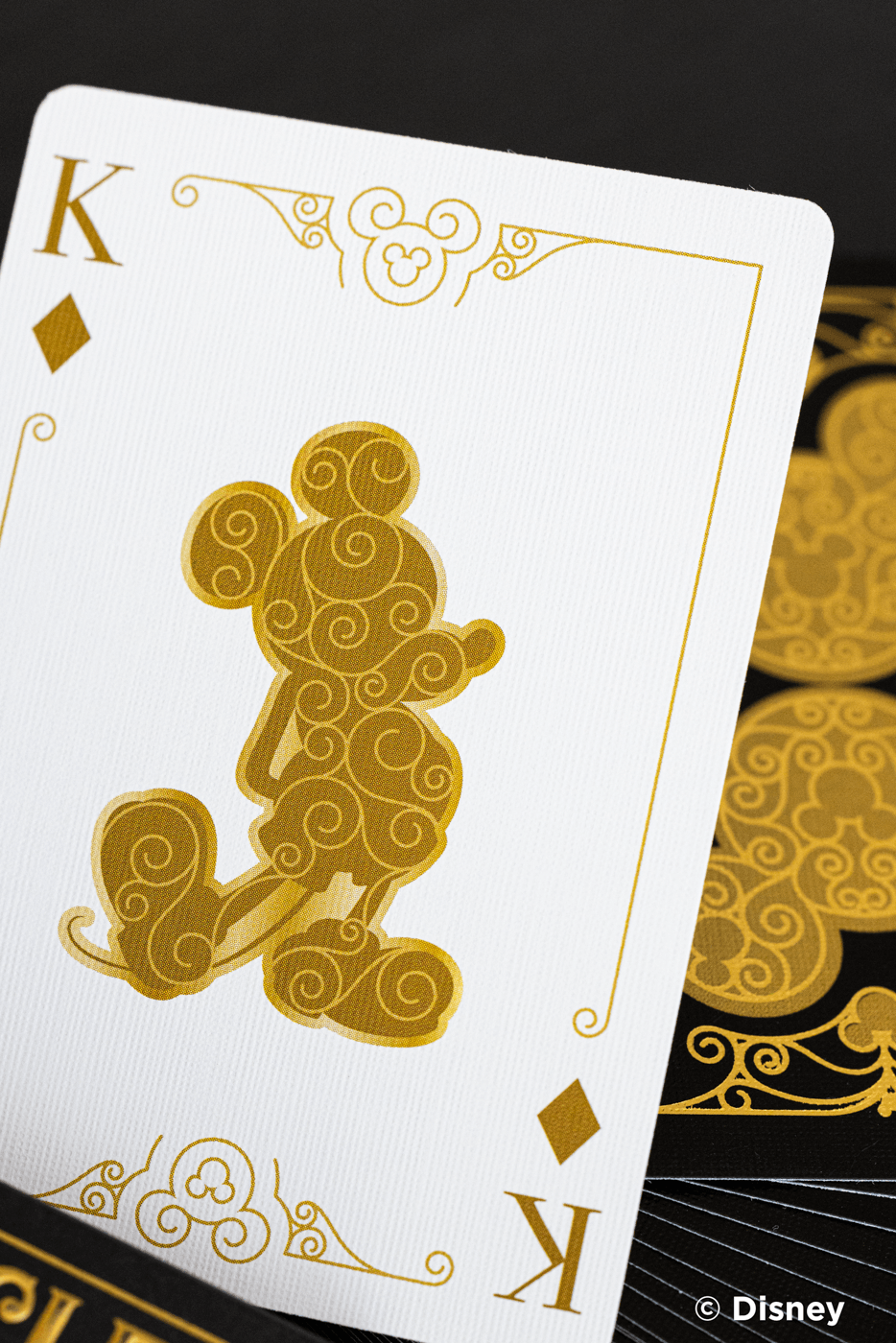 BICYCLE Disney Mickey Mouse inspired Black and Gold Playing Cards