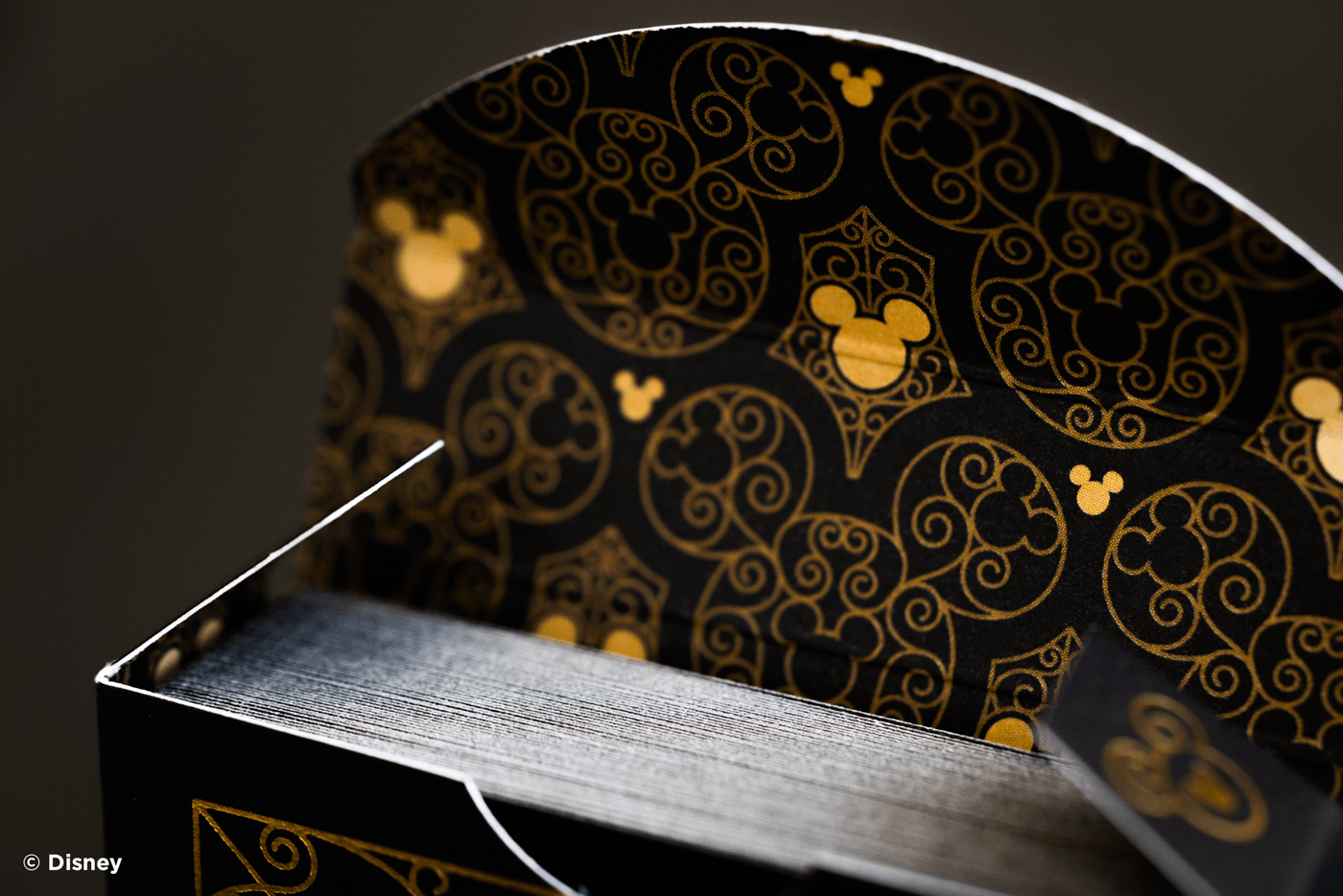 BICYCLE Disney Mickey Mouse inspired Black and Gold Playing Cards