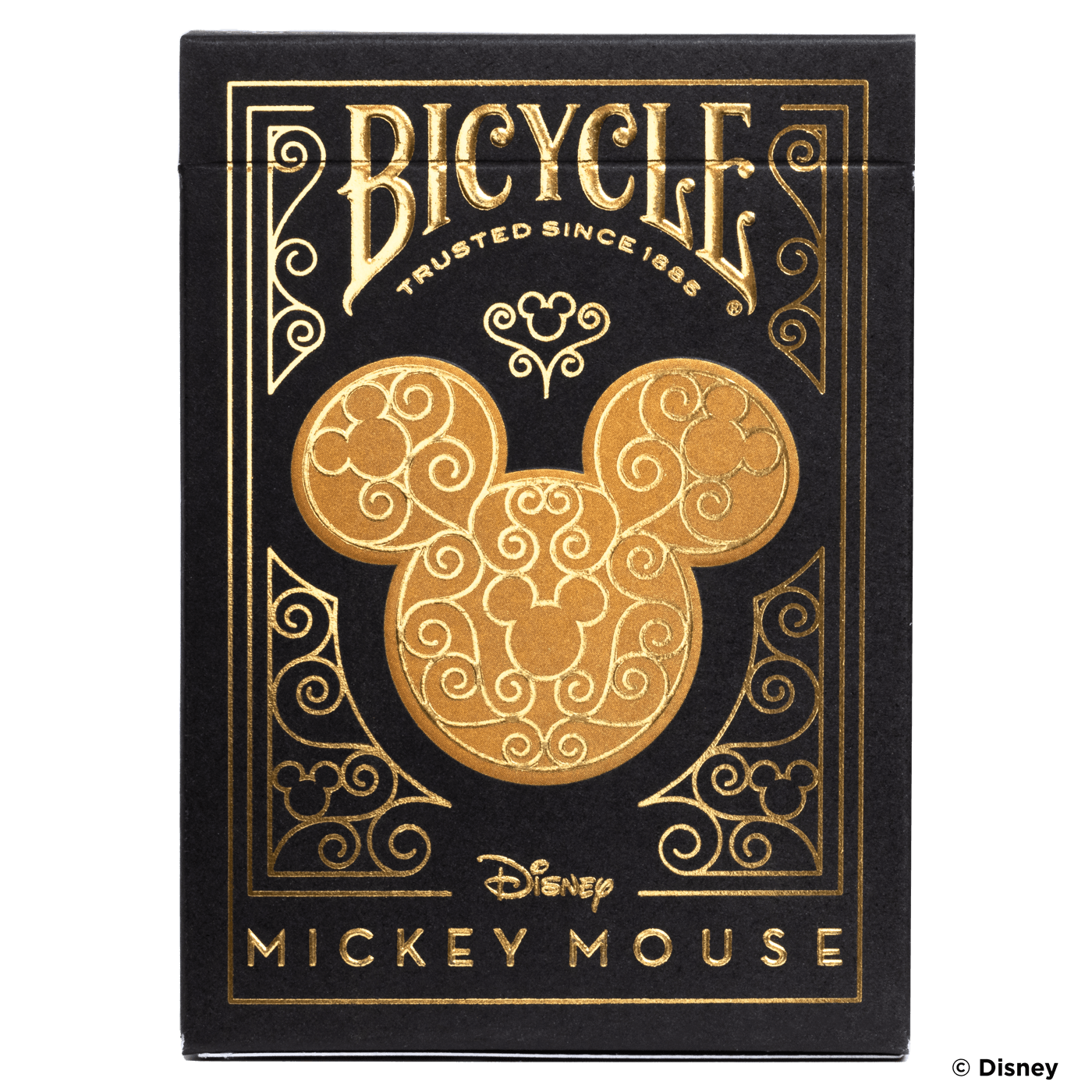 BICYCLE Disney Mickey Mouse inspired Black and Gold Playing Cards