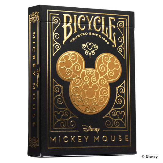 BICYCLE Disney Mickey Mouse inspired Black and Gold Playing Cards