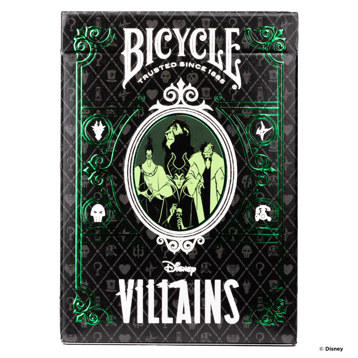 BICYCLE Disney Villains Inspired Playing Cards- Green