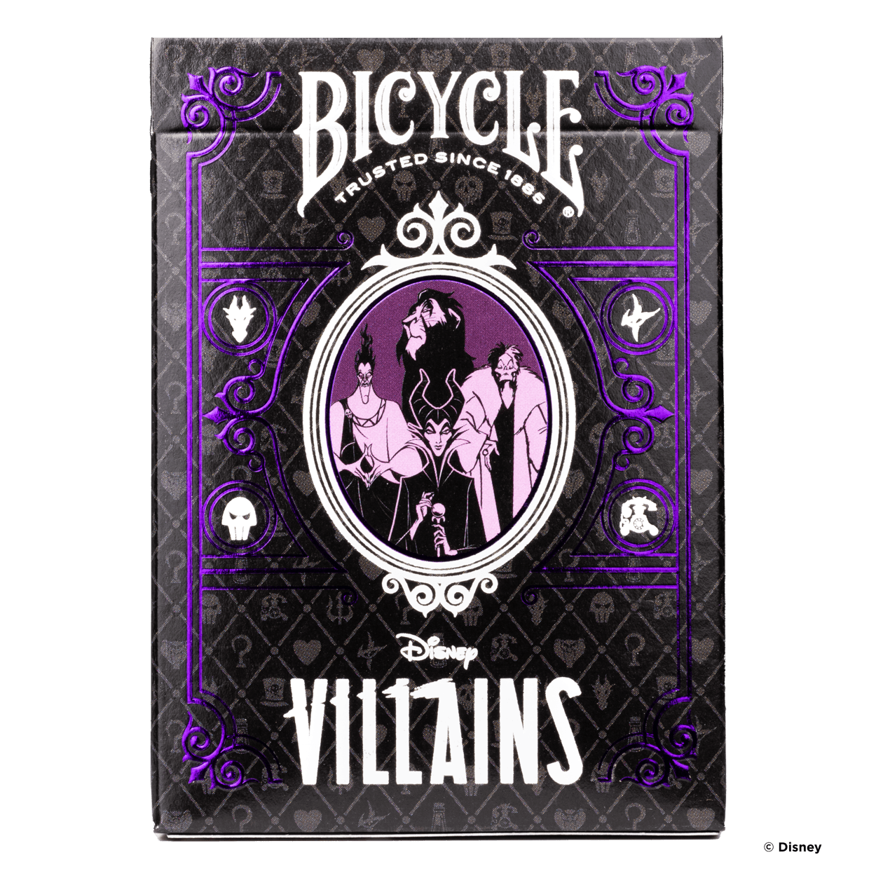 BICYCLE Disney Villains Inspired Playing Cards - Purple