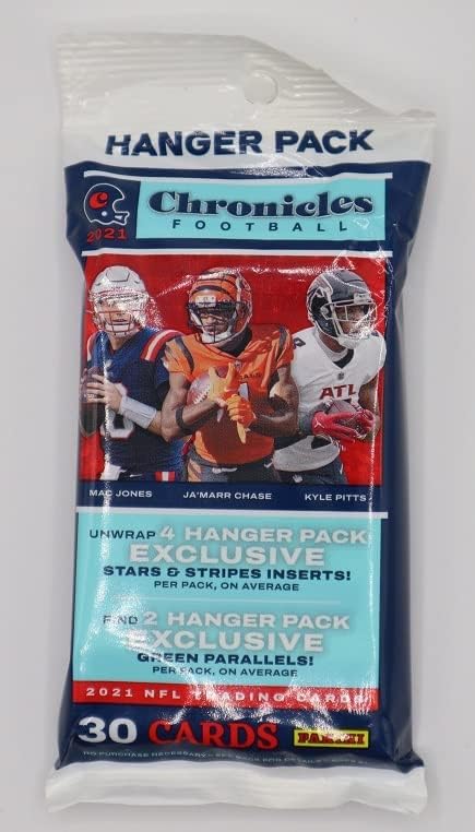 2021 Panini Chronicles Football 30 - Card Hanger Pack (Green Parallels!) - GamesLand Canada