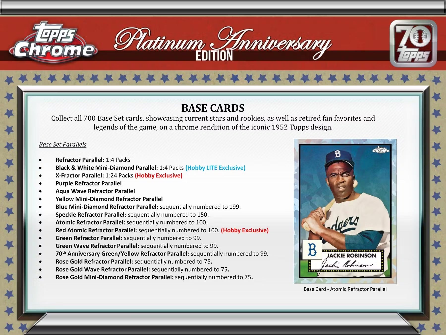 2021 TOPPS CHROME PLATINUM ANNIVERSARY EDITION BASEBALL HOBBY BOX LITE - GamesLand Canada