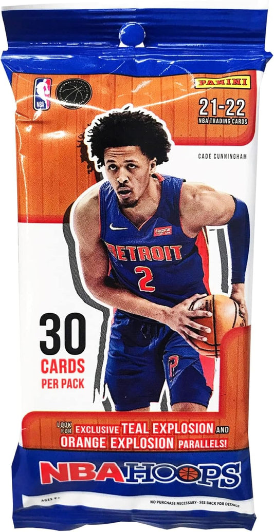 2021/22 Panini NBA Hoops Basketball Jumbo Value Pack (Teal & Orange Explosion Parallels!) 30 Cards per pack, GamesLand Canada