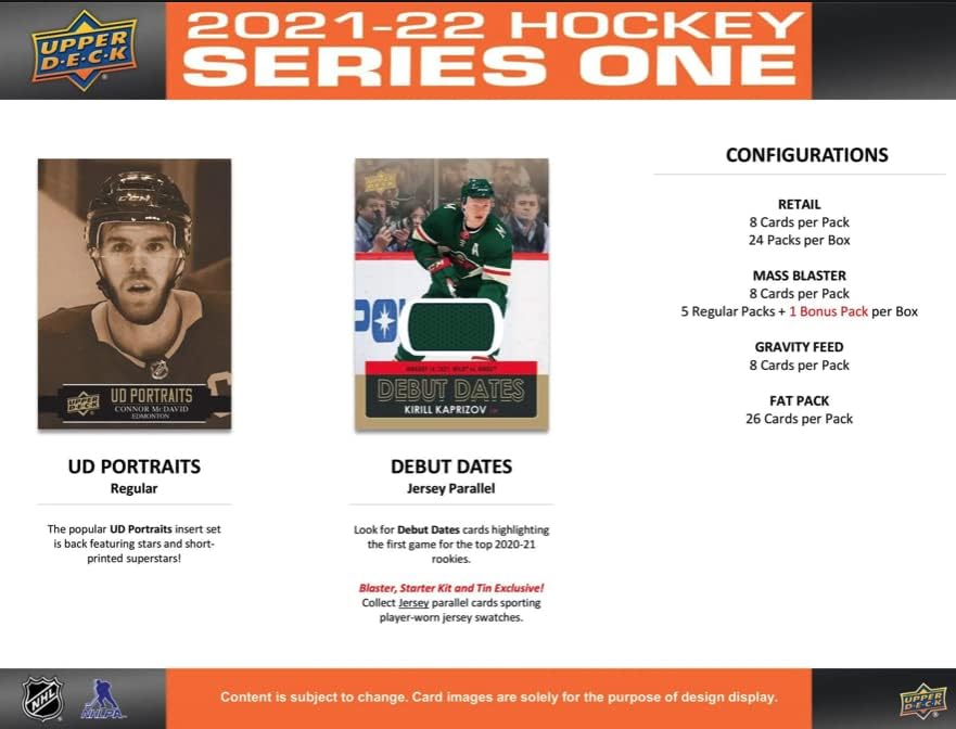 2021/22 Upper Deck Series 1 Hockey Retail 24 - Pack Box - GamesLand Canada