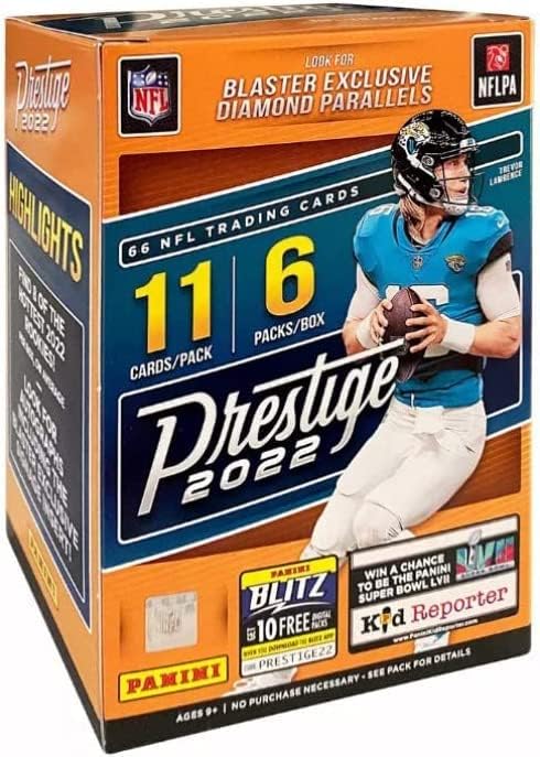 2022 Panini Prestige Football 6 - Pack Blaster Box (Diamond Parallels!) - GamesLand Canada