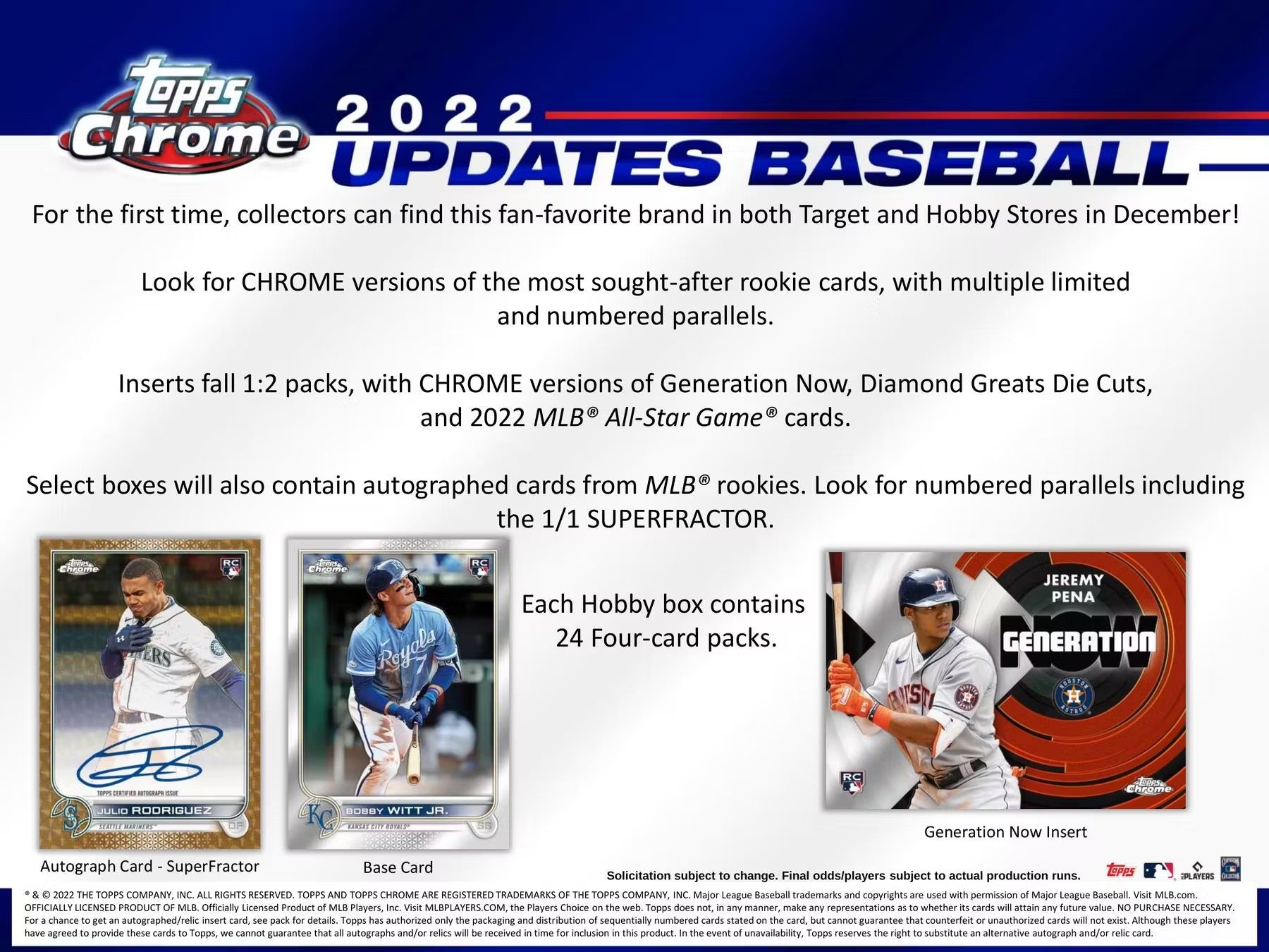 2022 Topps Chrome Update Series Baseball Hobby Box - GamesLand Canada