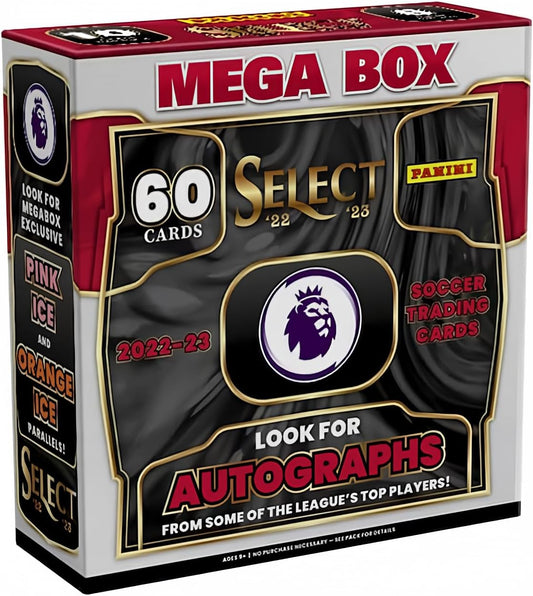 2022/23 Panini Select Premier League EPL Soccer Mega Box (Pink Ice and Orange Ice Parallels!) - GamesLand Canada