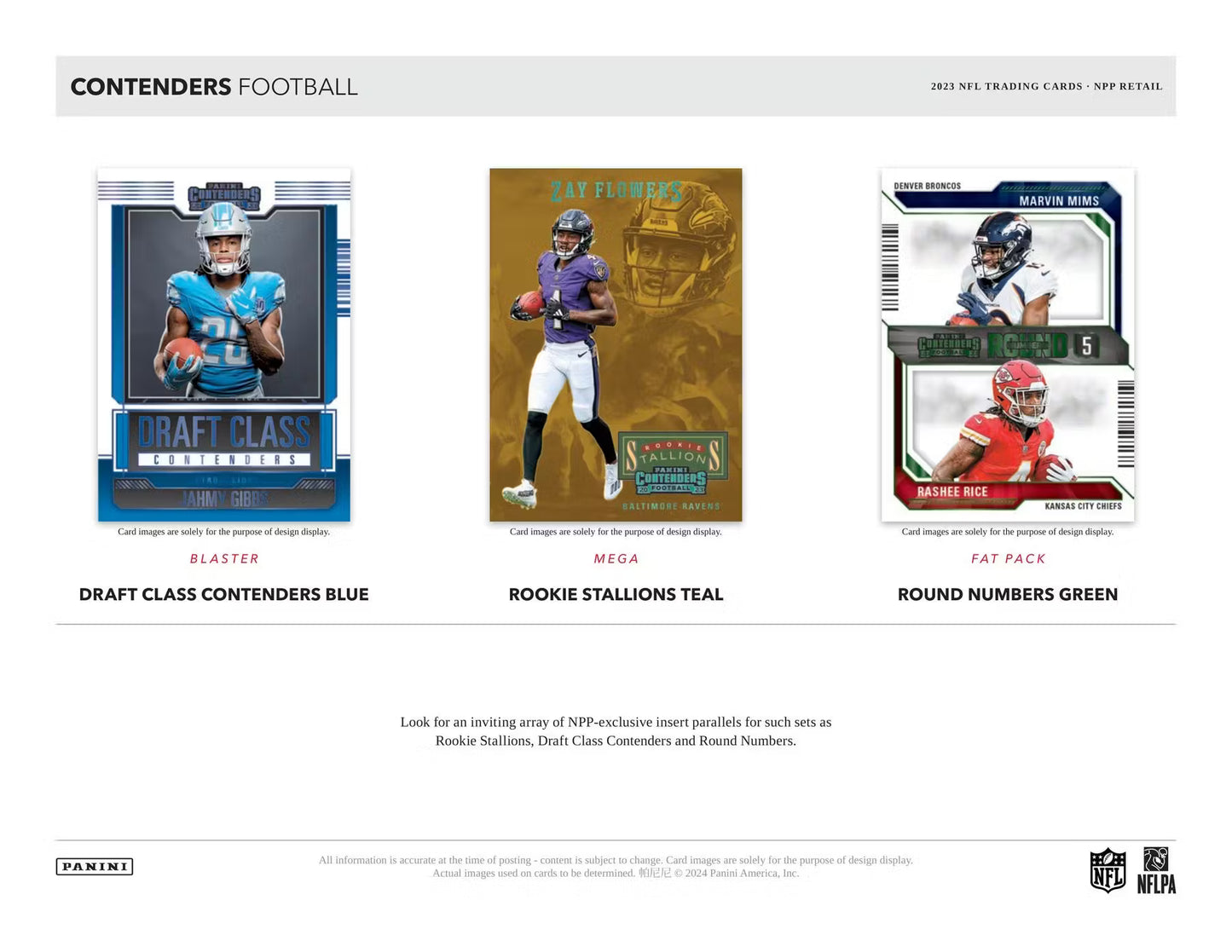 2023 Panini Contenders Football Mega Box (Teal Parallels)