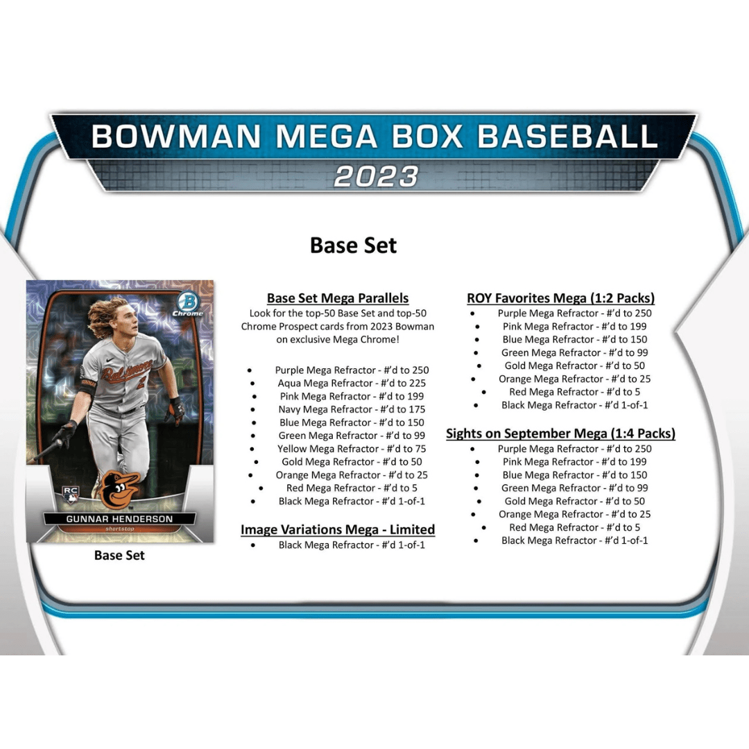 2023 Bowman Baseball Mega Box - GamesLand Canada