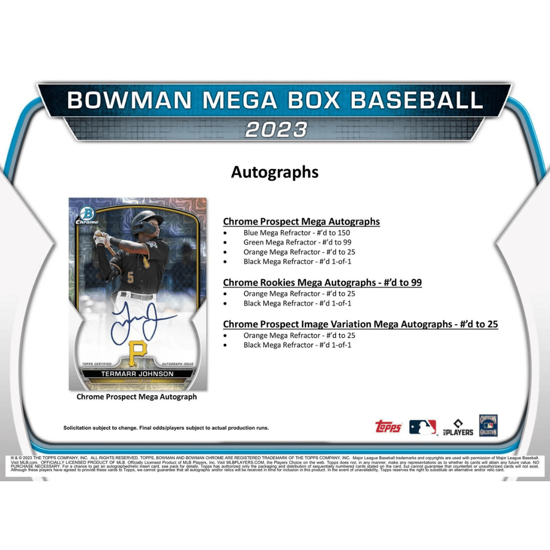 2023 Bowman Baseball Mega Box - GamesLand Canada
