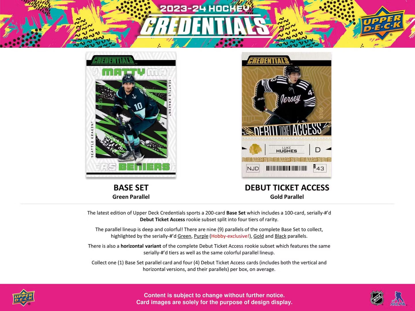 2023/24 Upper Deck Credentials Hockey Hobby Box