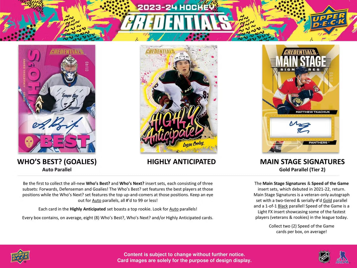 2023/24 Upper Deck Credentials Hockey Hobby Box