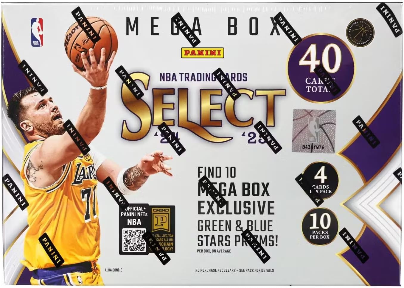 Panini NBA Trading Cards Select Mega Box packaging with a basketball player on the front.