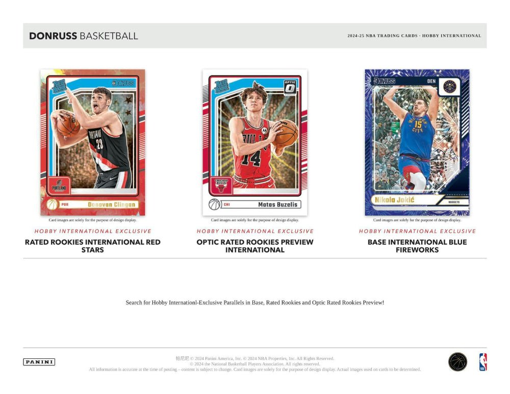 2024 - 25 BASKETBALL - PANINI DONRUSS INTERNATIONAL - HOBBY BOX - GamesLand Canada